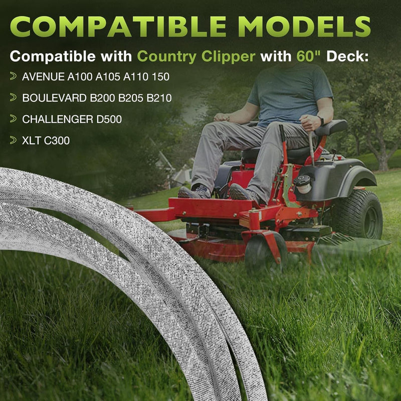 Mower Deck Belt 169 x 5/8 for Country Clipper Avenue Boulevard Challenger XLT