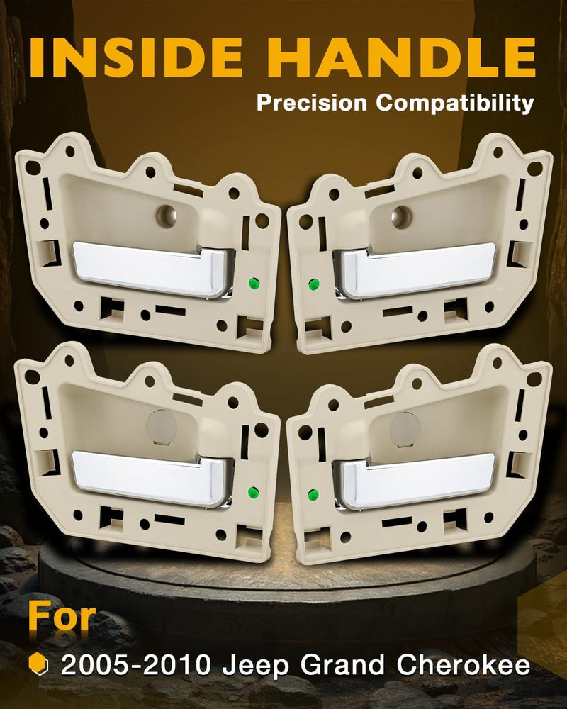 Inside Interior Door Handle Front Rear for Jeep Grand Cherokee 2005 2010 4 Piece