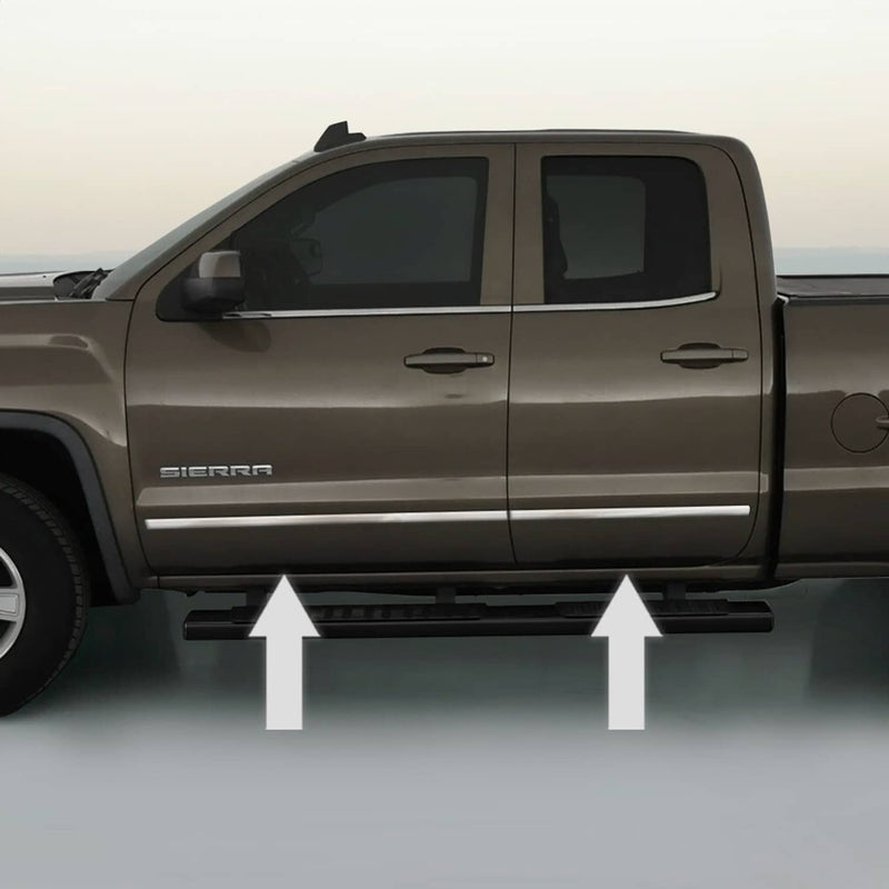 DURAFORCE Chrome Side Door Rocker Panel Molding for GMC Sierra 14-17