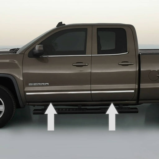 DURAFORCE Chrome Side Door Rocker Panel Molding for GMC Sierra 14-17