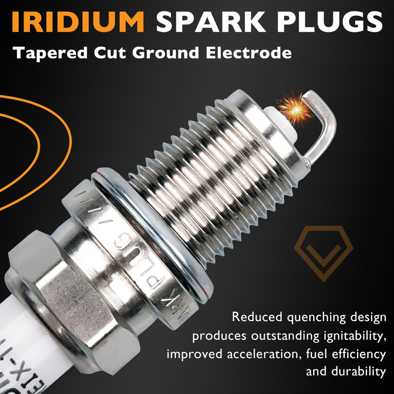UF431 Ignition Coil Pack Iridium Spark Plugs Wire for 03-06 Kia Sorento 3.5L