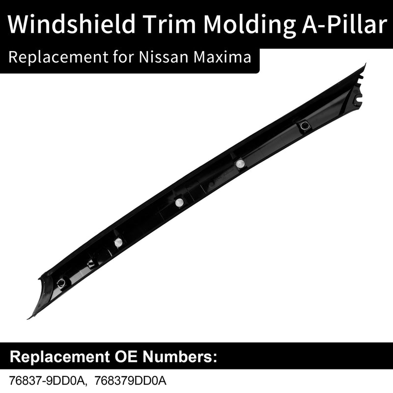 Front Left Windshield A Pillar Window Trim Molding for Nissan Maxima 2016 2020