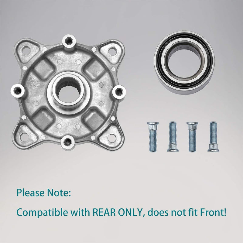 Rear Wheel Hub Bearing and Studs Kit for Polaris Ranger 500 450 400 800 700 570