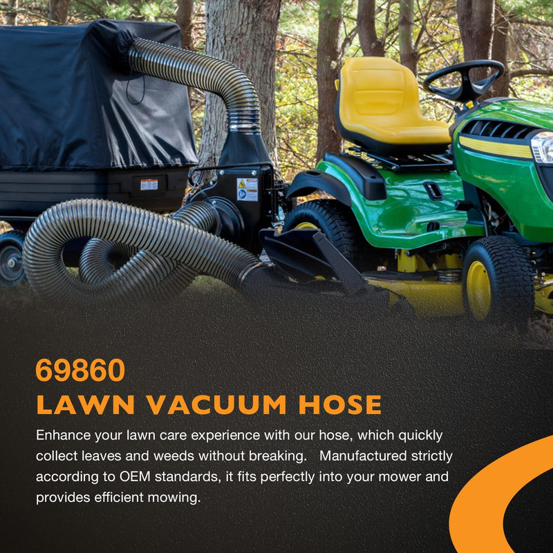 41882 Lawn Vacuum Hose 6x84 Inch with Clamps for Agri Fab Mow N Vacs 69860