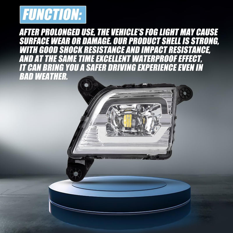 Front Driving LED Fog Lights Switch Wiring Kit For Chevy Silverado 19 23 2 Piece