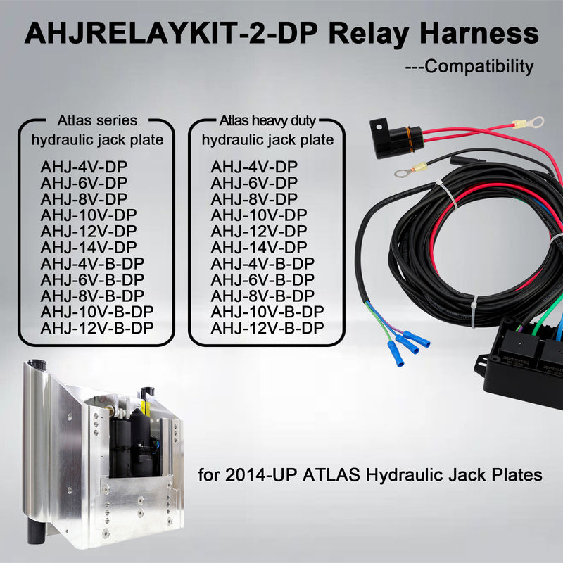 AHJRELAYKIT2DP Hydraulic Jack Plate Relay Wiring Harness Kit for Atlas Series