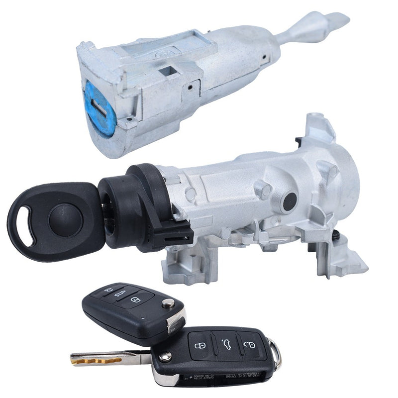NEW Ignition Switch Door Lock Cylinder 2006 2018 With Remote Key for VW Jetta
