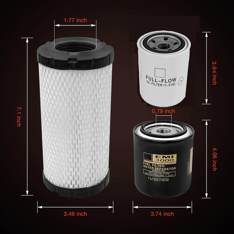 11-6182 11-9059 11-9342 Fuel Filter Set For Thermo King Tripac APU Evolution