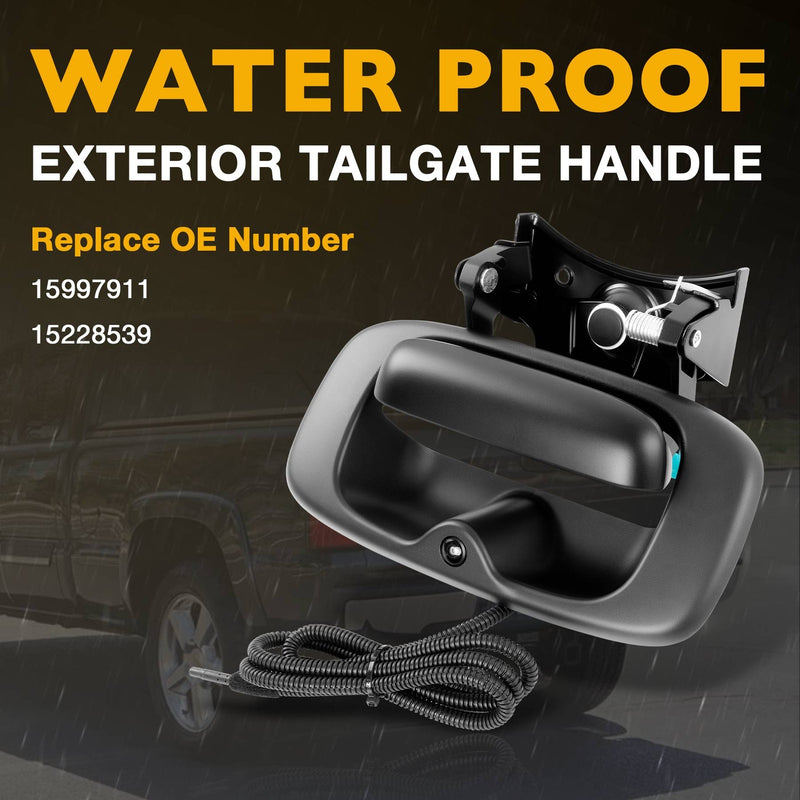 Upgrade Metal Tailgate Handle Backup Camera for Chevy Silverado GMC Sierra 1999 2007
