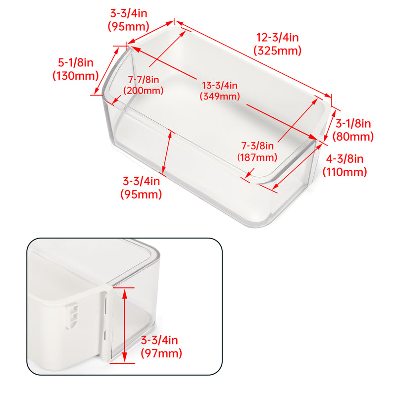 Door Shelf Bin Right for Samsung Refrigerator RF263TEAEBC