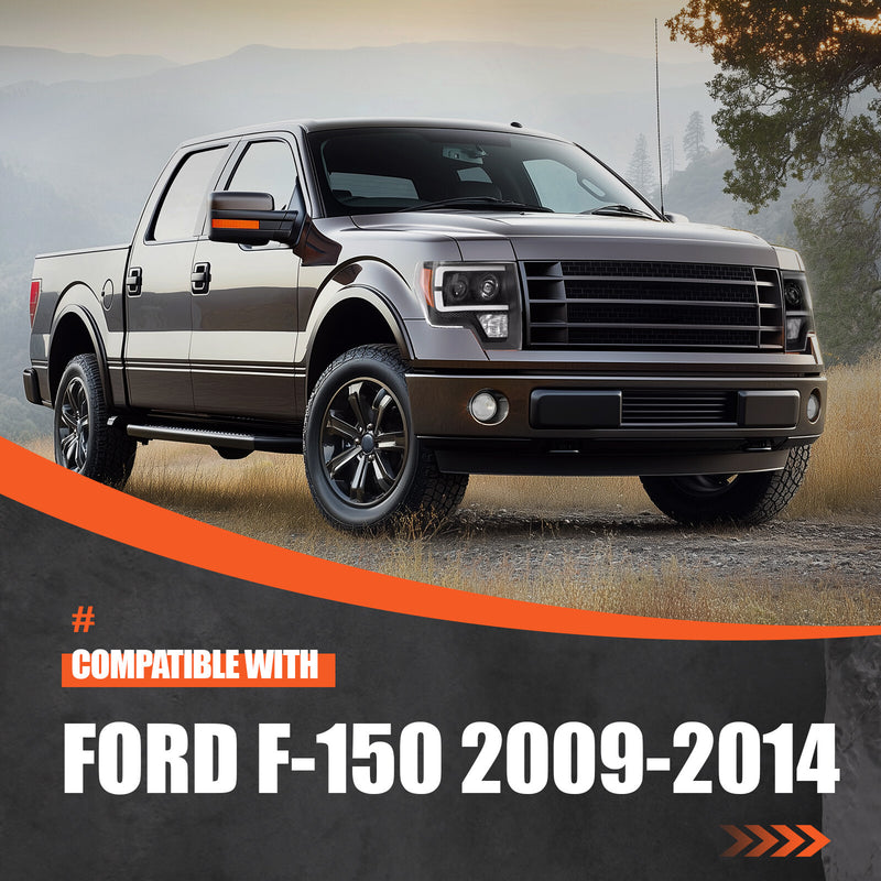 Radiator Grille Air Deflector Set with Mounting Hardware for Ford F150 2009 2014