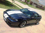DURAFORCE 9 Inch Vinyl Rally Stripes Racing Stripe Kit Hood Trunk Roof For Ford Mustang