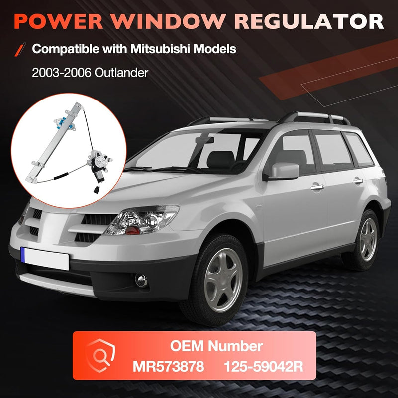 Front Right Power Window Regulator With Motor for Mitsubishi Outlander 2003 2006