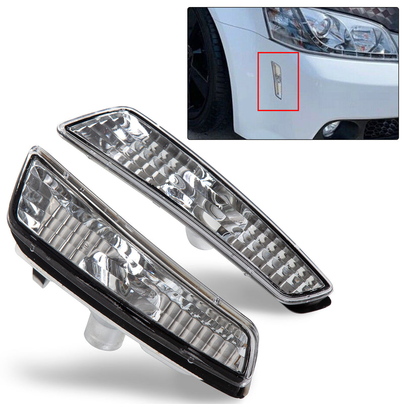 Clear Front Fender Side Markers Lights Housing for Pontiac G8 GT GXP 2008 2009