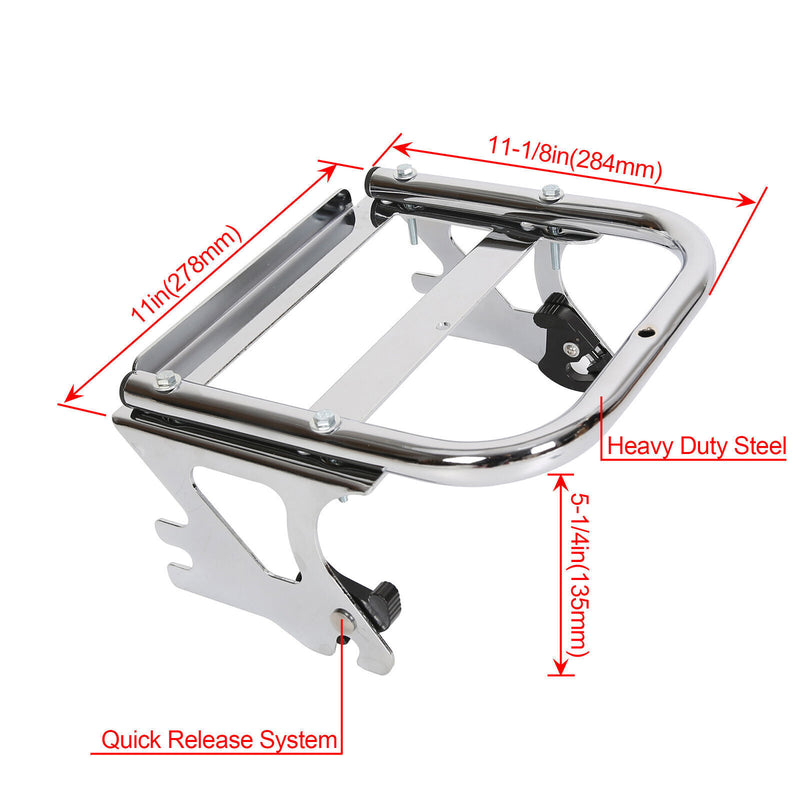 DURAFORCE Razor Motorcycle Trunk Fit For Harley Backrest Pad Street Road Glide 97-08