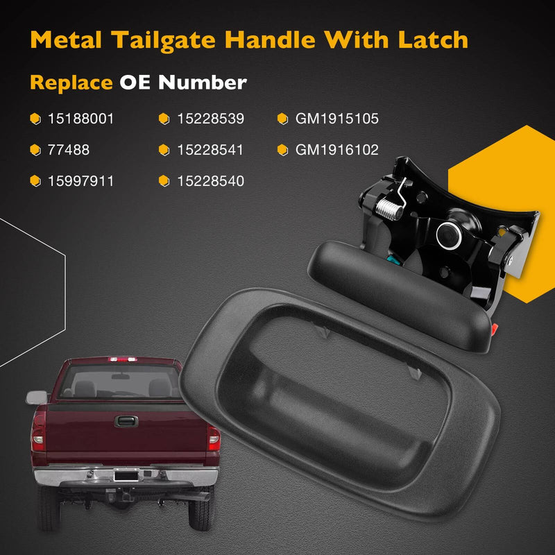 Metal Tailgate Handle Latch for Chevy Silverado GMC Sierra 99 07 1500 2500 3500