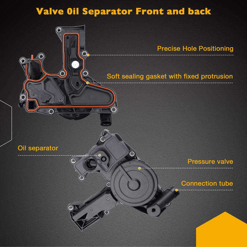 06H103495AH PCV Valve Crankcase Vent Oil Separator Kit For Audi A3 A4 A5 VW CC