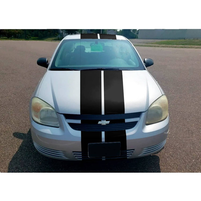 DURAFORCE 8 Inch Vinyl Rally Stripes Racing Stripe Hood Trunk Roof for Chevy Cobalt