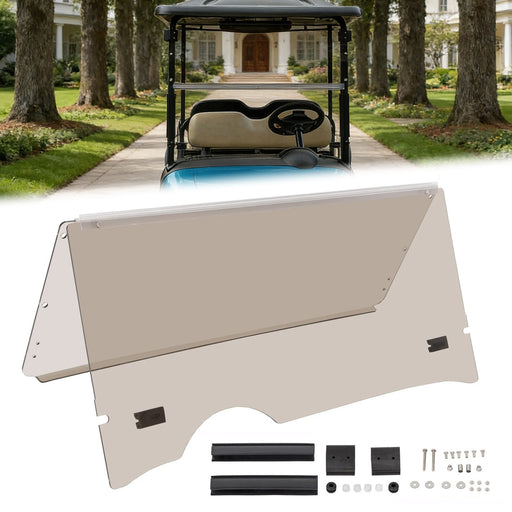 DURAFORCE Tinted Foldable Windshield Golf Cart Impact Resistant for EZGO RXV 2008-up 2024
