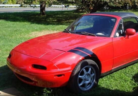 DURAFORCE 3 Inch Dual Fender Stripe Hash Mark Decal Graphic Kit for Mazda Miata
