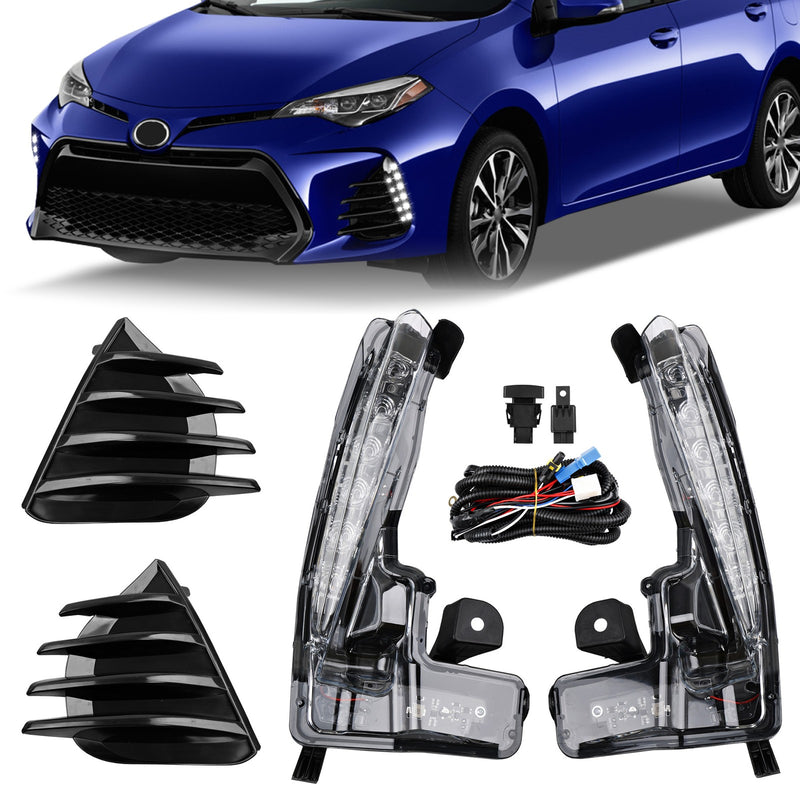 LED DRL Daytime Running Fog Light Kit for Toyota Corolla SE XSE 2017 2019