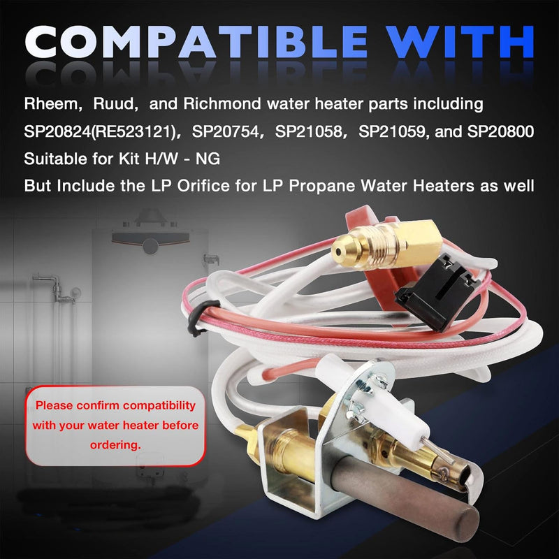 SP20824 Pilot Burner Assembly for Rheem Ruud Richmond LP Orifice Water Heater