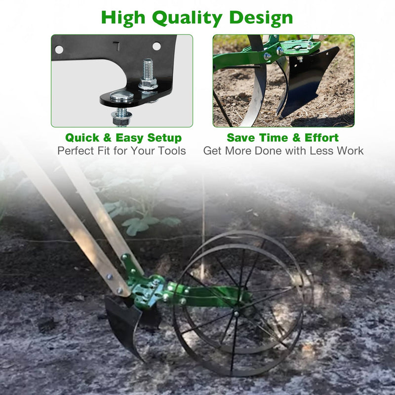 Heavy Duty Hoss Wheel Hoe Plow Set with Attachments for Planet Jr Other Model