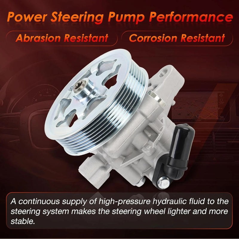 21 5495 Power Steering Pump with Pulley for 2008 2012 Honda Accord 2.4
