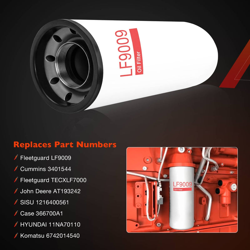 LF9009 Oil Lube Fuel Filter for Fleetguard Cummins ISL ISL9 ISB PX9 6CT