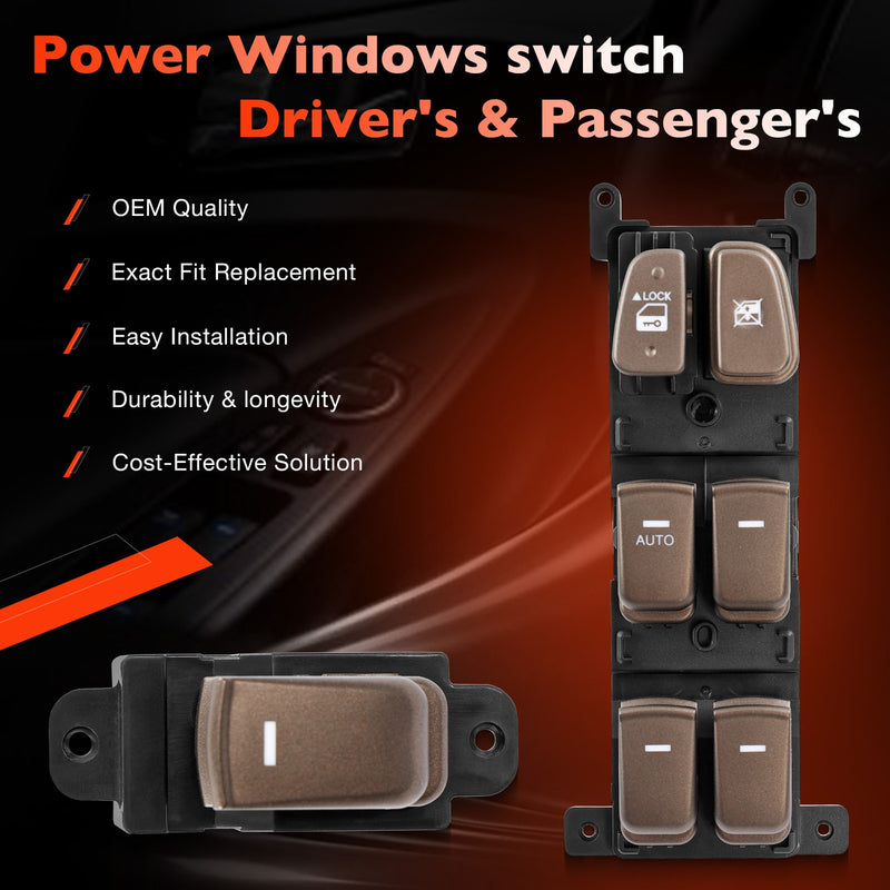 935703K600 Master Power Window Control Switch Kit for Hyundai Sonata 2009 2010