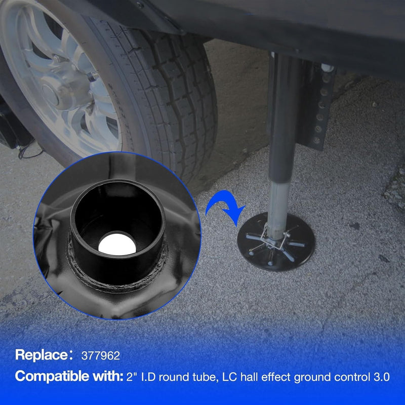 9 in Rear Jack Foot Pad for 2 Inch ID Round Tube LC Hall Effect Ground Control 3.0
