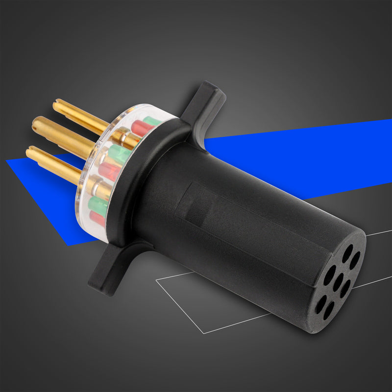 7 Way Round Pin Tractor Trailer Light Circuit Testers for IPA 7865L Connector