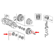 DURAFORCE Crankshaft Pulley Key Spacer for Honda Civic Accord CRX CR-V Acura Integra 4