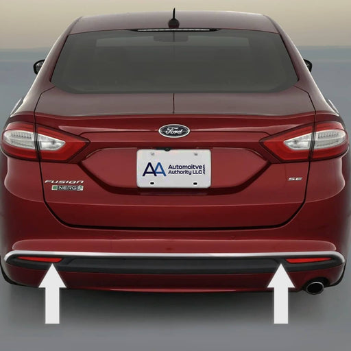 DURAFORCE Chrome Rear Bumper Trim for 2013 2014 2015 2016 2017 Ford Fusion