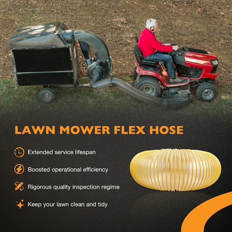 Leaf Vacuum Grass Catcher Flex Hose for DR Agri Fab Trac Vac 7 Inch 5 Foot