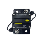 DURAFORCE 70A Circuit Breaker with Reset Waterproof for Auto Trailer Truck RV Marine Audio