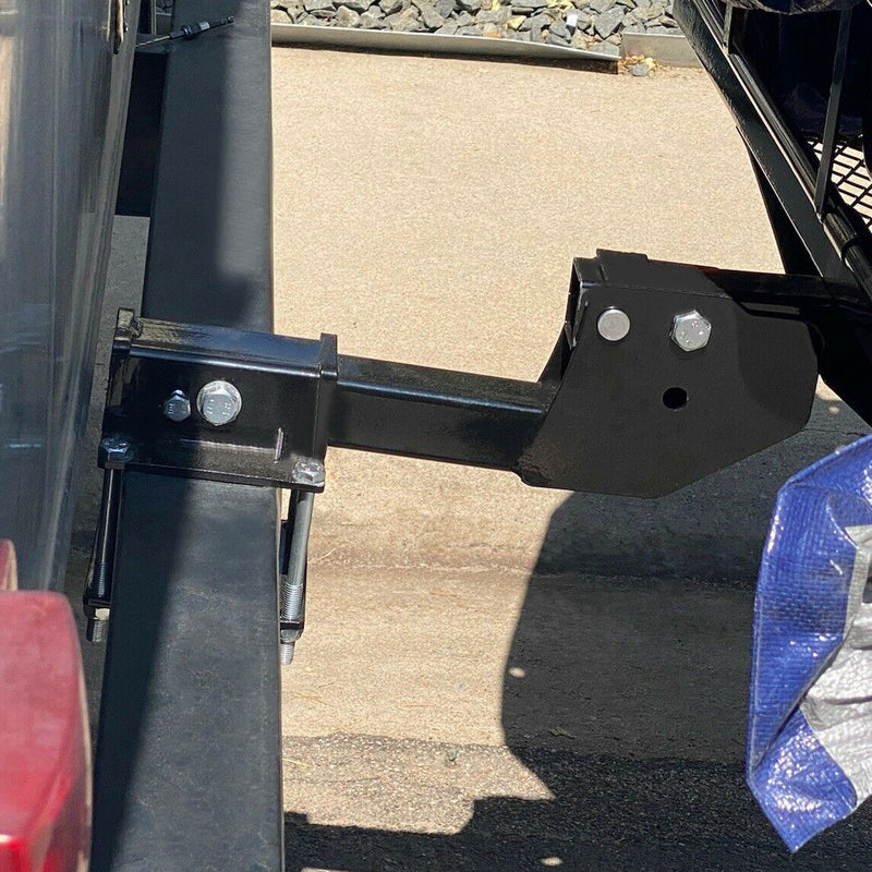 4in Square RV Bumper Receiver Adapter 2in Hitch Mount Rack Cargo Carrier Tube 2