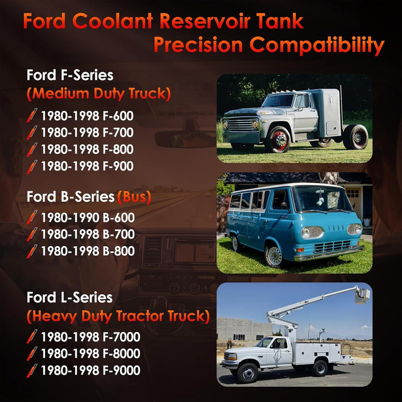 F6HZ8A080B Radiator Coolant Reservoir For Ford F600 F700 F800 B600 80 To 99