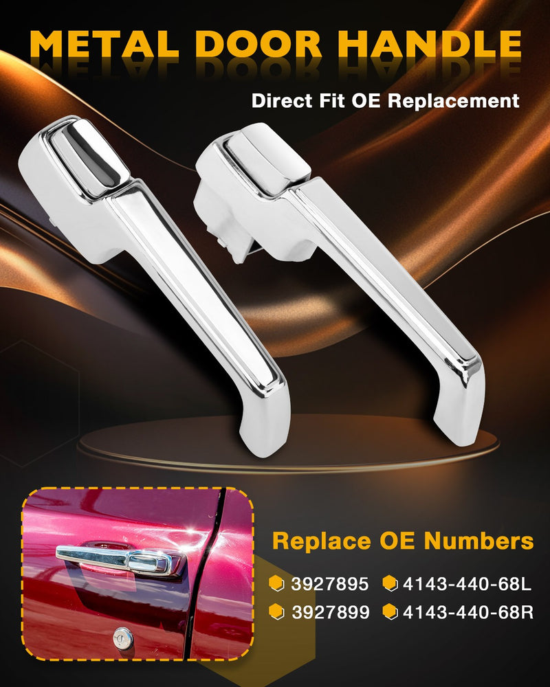 Exterior Chrome Door Handles Set for Chevy C10 C20 C30 GMC K1500 Pickup 67 72