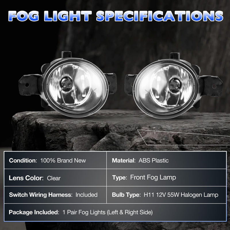 Led Bumper Fog Light Driving Lamp For Nissan Altima Versa Sentra 2004 2019 Pair