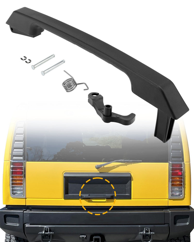 13767004 Tailgate Latch Handle Kit Liftgate Repair for 2003 2009 Hummer H2 Black