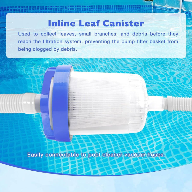 In Line Pool Leaf Catcher Canister With Basket For Hayward W560 PoolVacuum