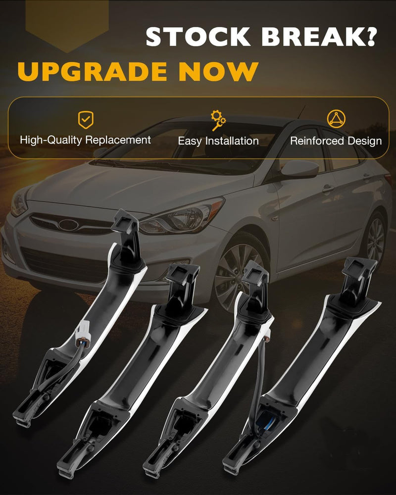 836623X020 Outside Exterior Door Handle Set For Hyundai Elantra 2011 2016 Chrome