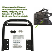 DURAFORCE Razor Luggage Trunk Conversion Bracket Mount Rack For 2009-2013 Harley Touring