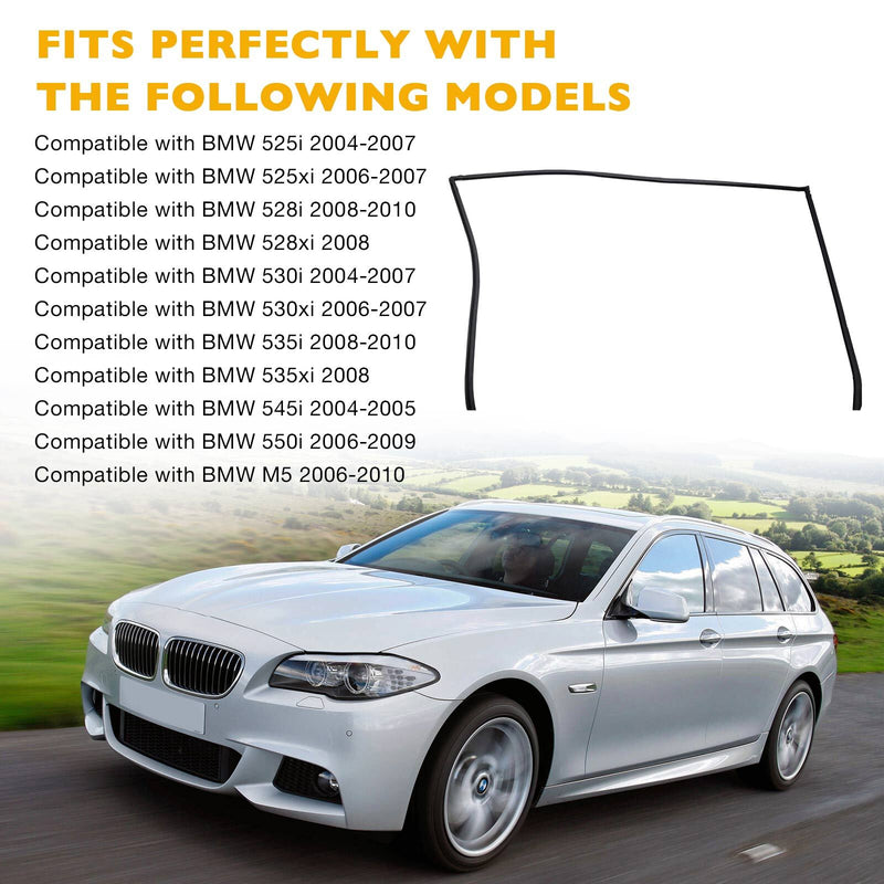 51317027916 Rear Windshield Upper Moulding Trim Seal For 2004-10 BMW 5 Series