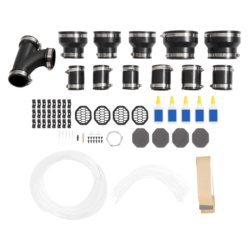 Black Off Road Snorkel Kit For Yamaha Wolverine RMAX2 1000 Sport 2021 2022 2023