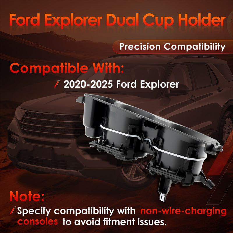 LB5Z 7813562 AB Center Dual Cup Holder For Ford Explorer 2020 2025