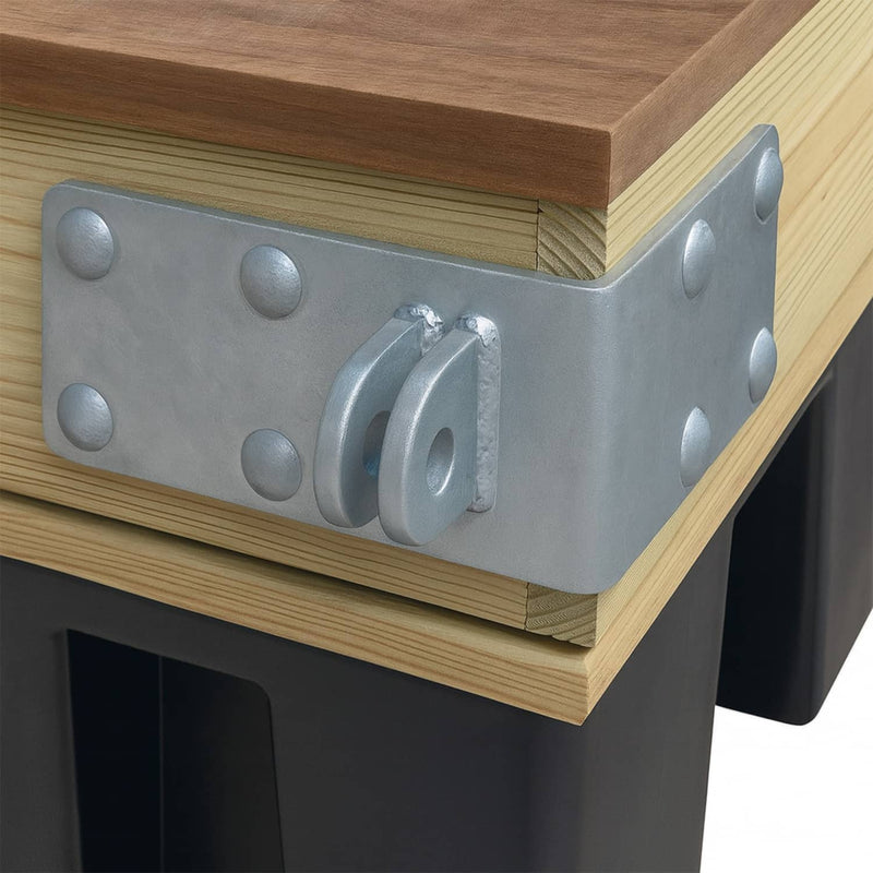 DURAFORCE Floating Dock Outside Corner Hinge Plate Male Female Set Galvanized Steel