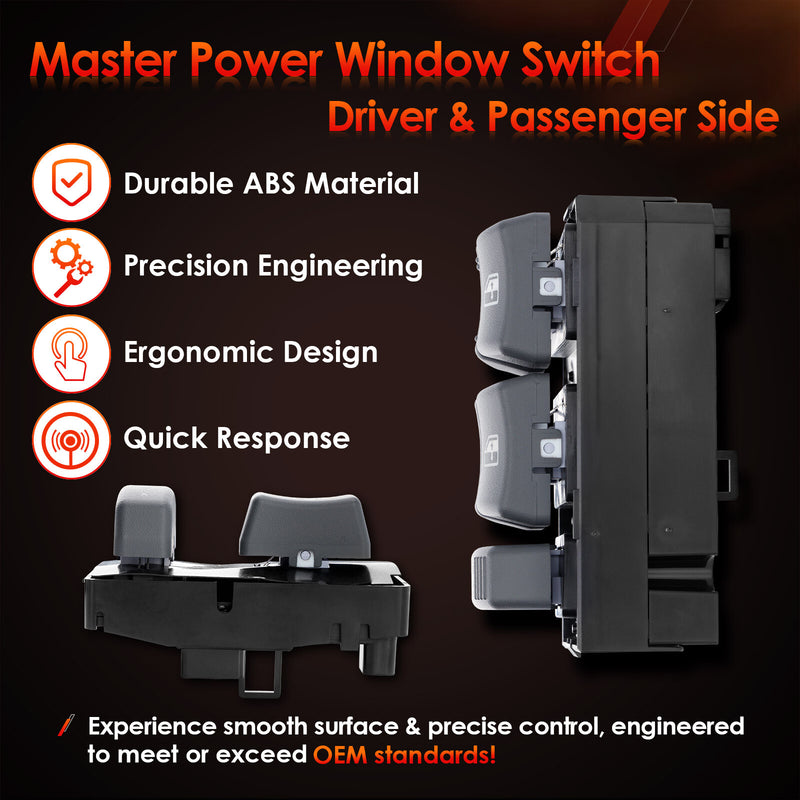 Master Power Window Switch Driver and Passenger Side For Chevy GMC C K 1500 3500