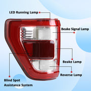 DURAFORCE For Ford F-150 2021 2022 2023 LED Rear Tail Light Lamp w/ Blind Spot Left Side